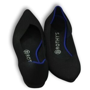 Rothys size 8 black pointed tie womens